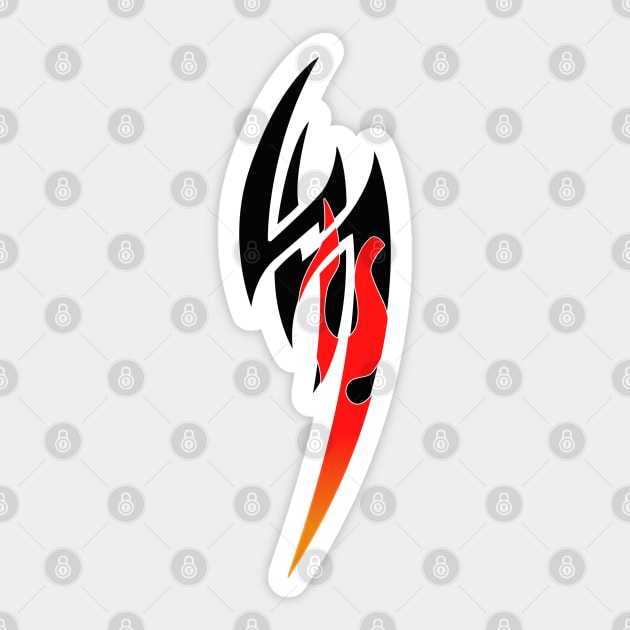 Tekken - Mishima Zaibatsu & Jin Kazama Symbol Flame Sticker by Artevak